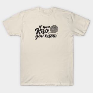 Vintage Knitting Graphic for Knitters T-Shirt